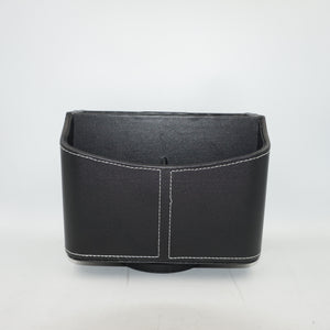 Rotating 5 pocket faux leather stationary organiser