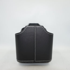 Rotating 5 pocket faux leather stationary organiser