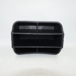 Rotating 5 pocket faux leather stationary organiser