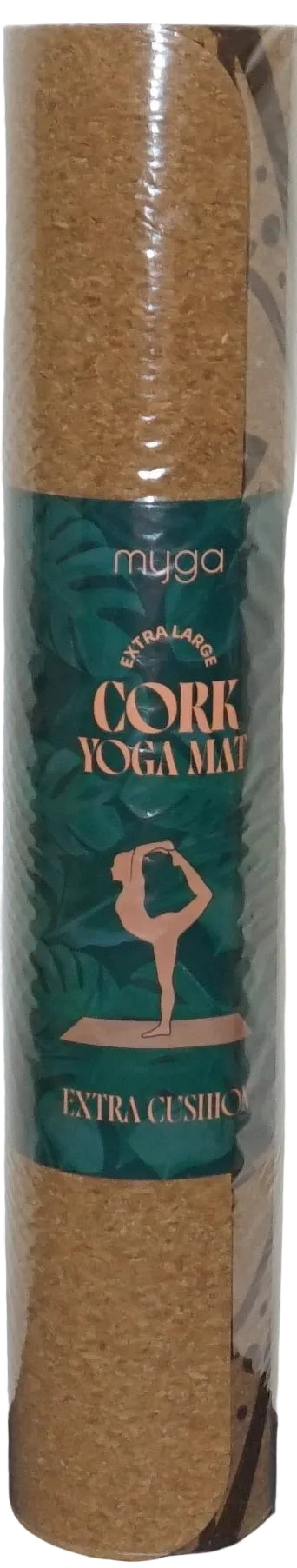 Myga extra large extra cushion cork yoga mandala mat size 200X70CM