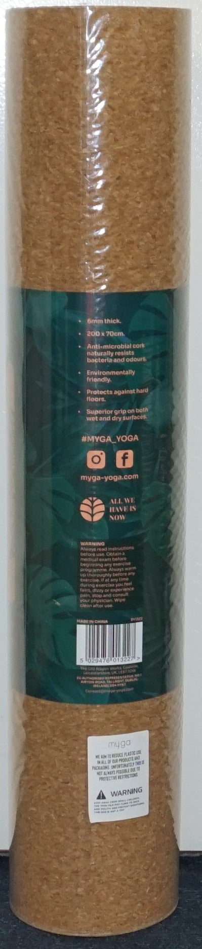 Myga extra large extra cushion cork yoga mandala mat size 200X70CM