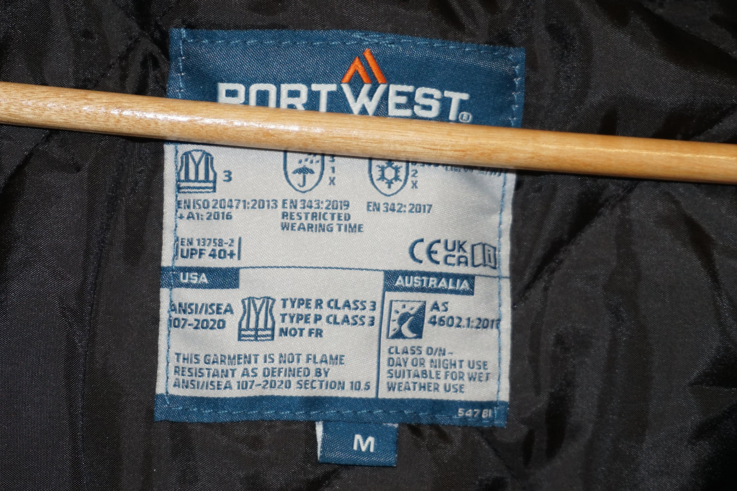 Portwest S466 workwear Hi vis winter traffic jacket Size M