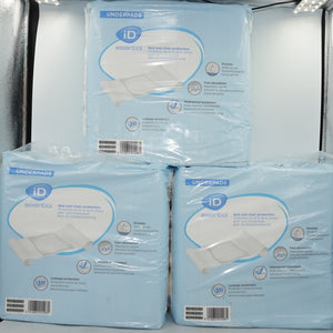 Pack of 3 iD essential pack of 20 underpads super size 90X180CM