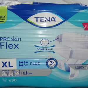 TENA pack of 30 proskin Flex Plus XL