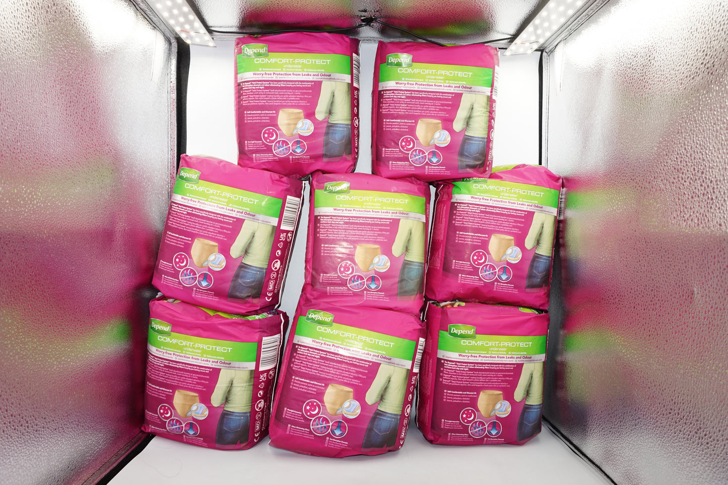 Pack of 8 Depend pack of 9 comfort-protect underwear size XL