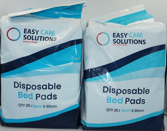 Pack of 2 Easy care solutions pack of 25 Disposable bed pads 60 X 90cm