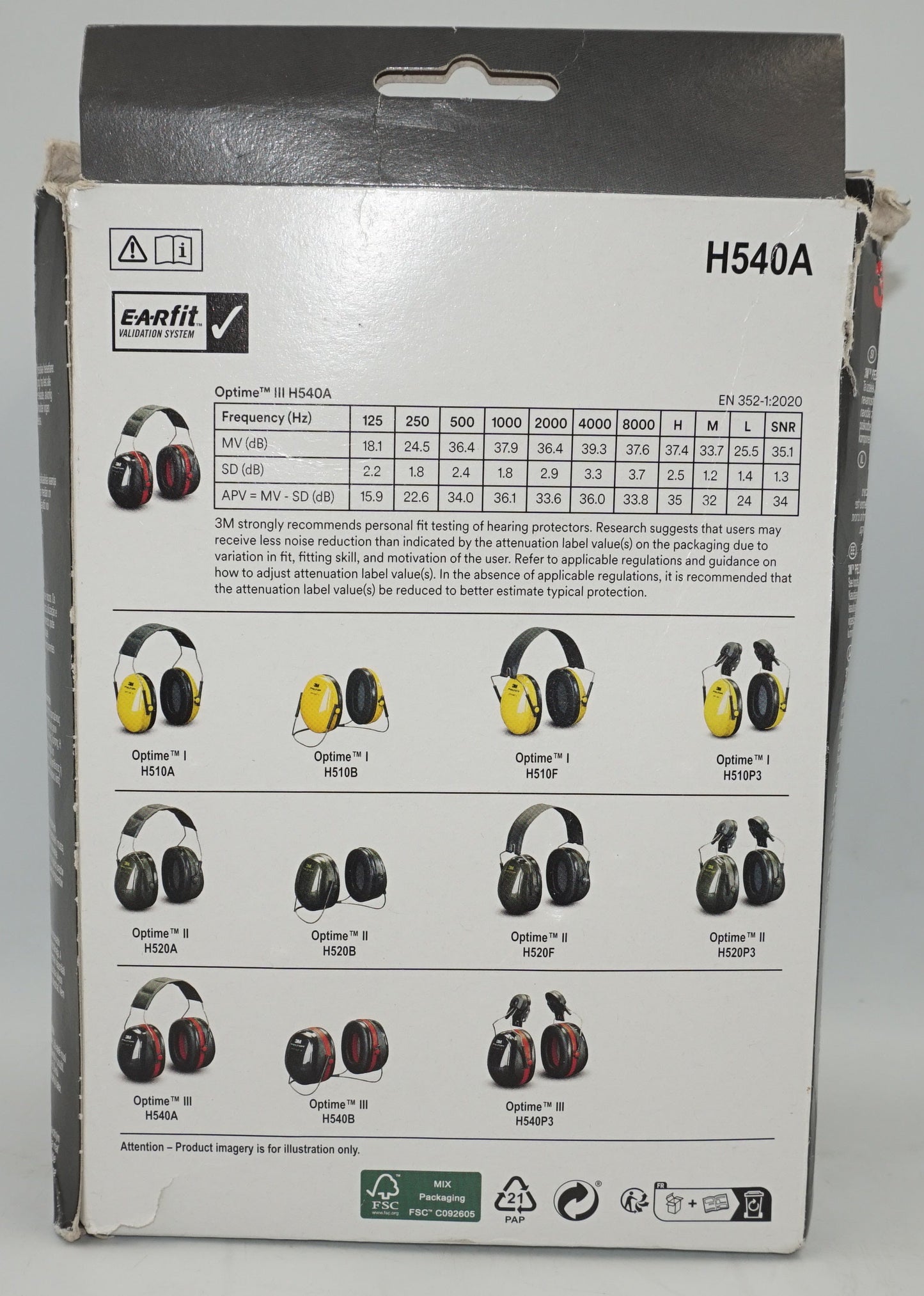 3M peltor Optime 3 Hearing protector H540A