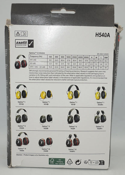 3M peltor Optime 3 Hearing protector H540A
