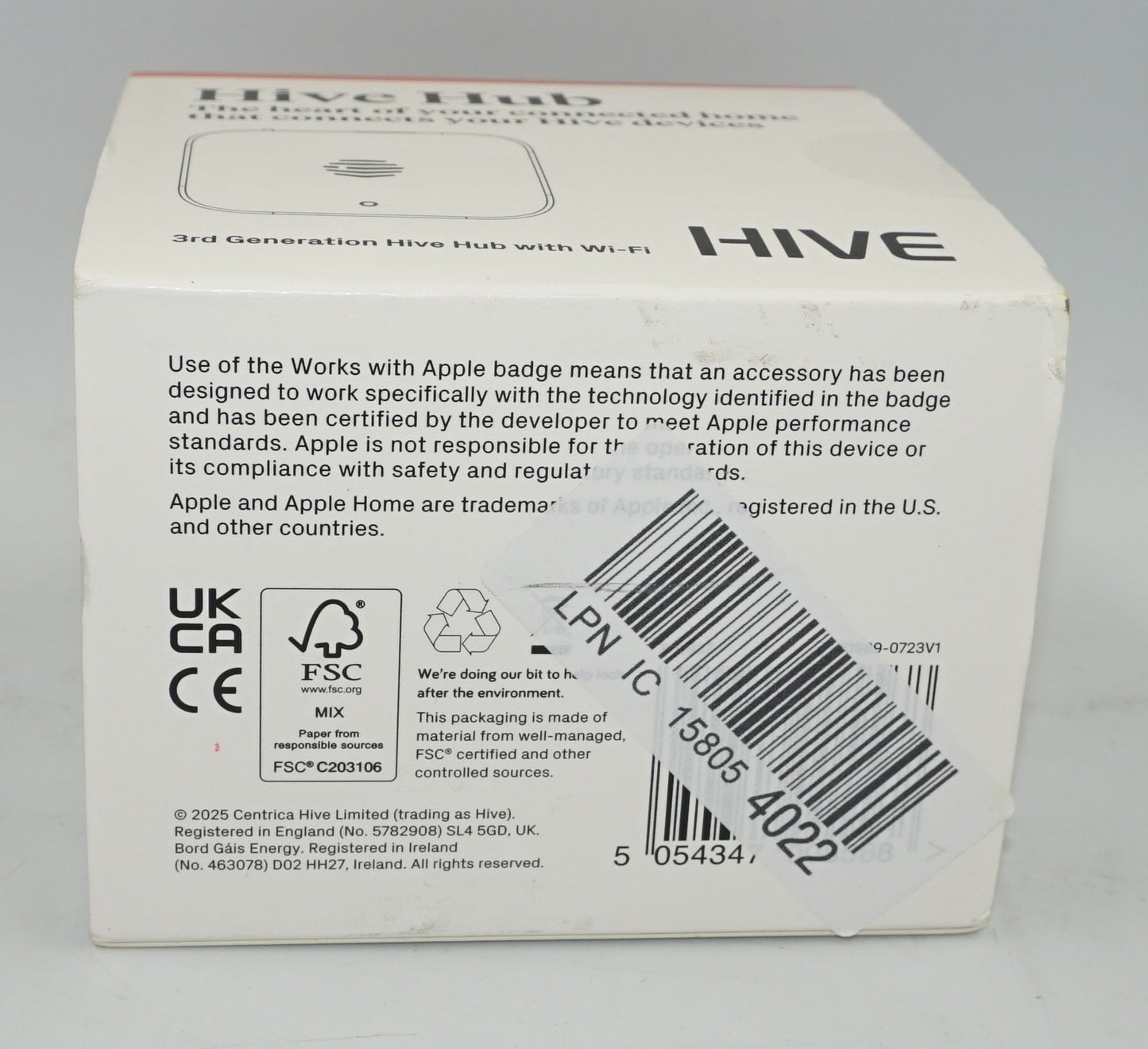 3rd generation Hive Hub with Wi-Fi model HUB600
