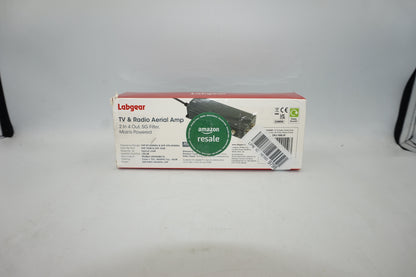 Labgear TV and Radio aerial amp 2 in 4 out, 5G filter, mains powered LDA204K