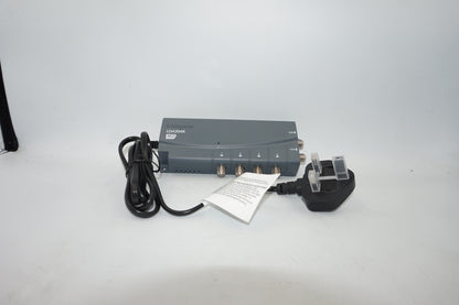 Labgear TV and Radio aerial amp 2 in 4 out, 5G filter, mains powered LDA204K