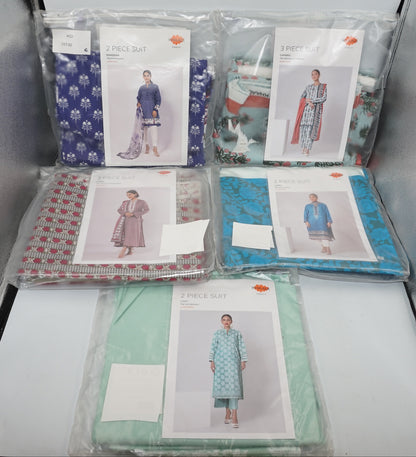 Job lot of 8 various Khaadi women's suits