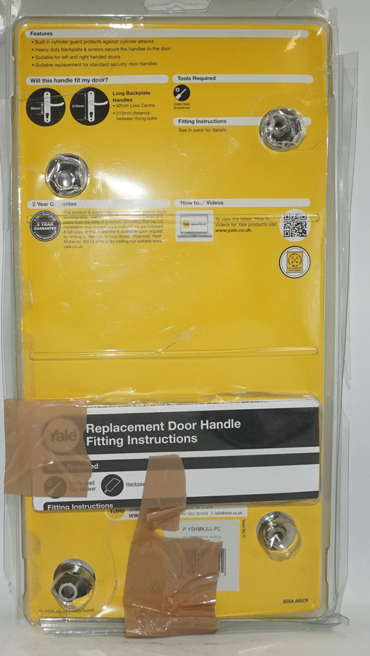 Yale door handles 92mm/215mm