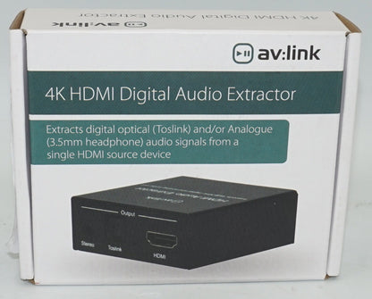av:link 4K HDMI digital audio extractor