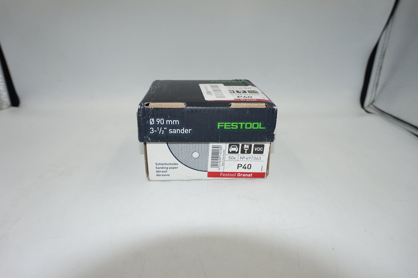 Pack of 50 Festool Granat P40 3-1/2" sanding paper 90 diameter
