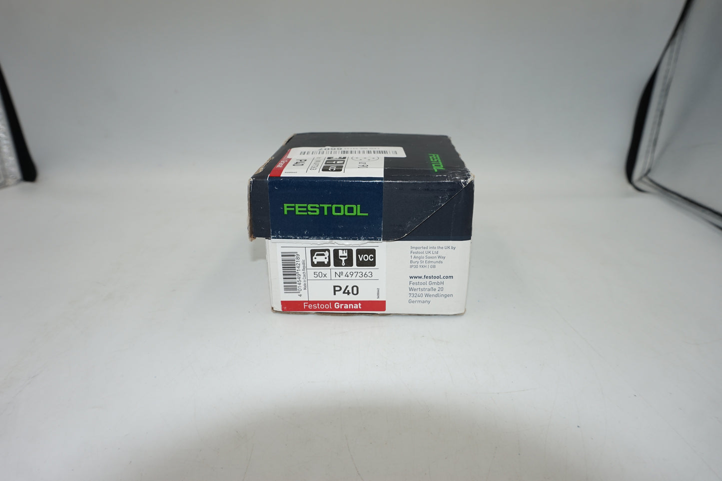 Pack of 50 Festool Granat P40 3-1/2" sanding paper 90 diameter
