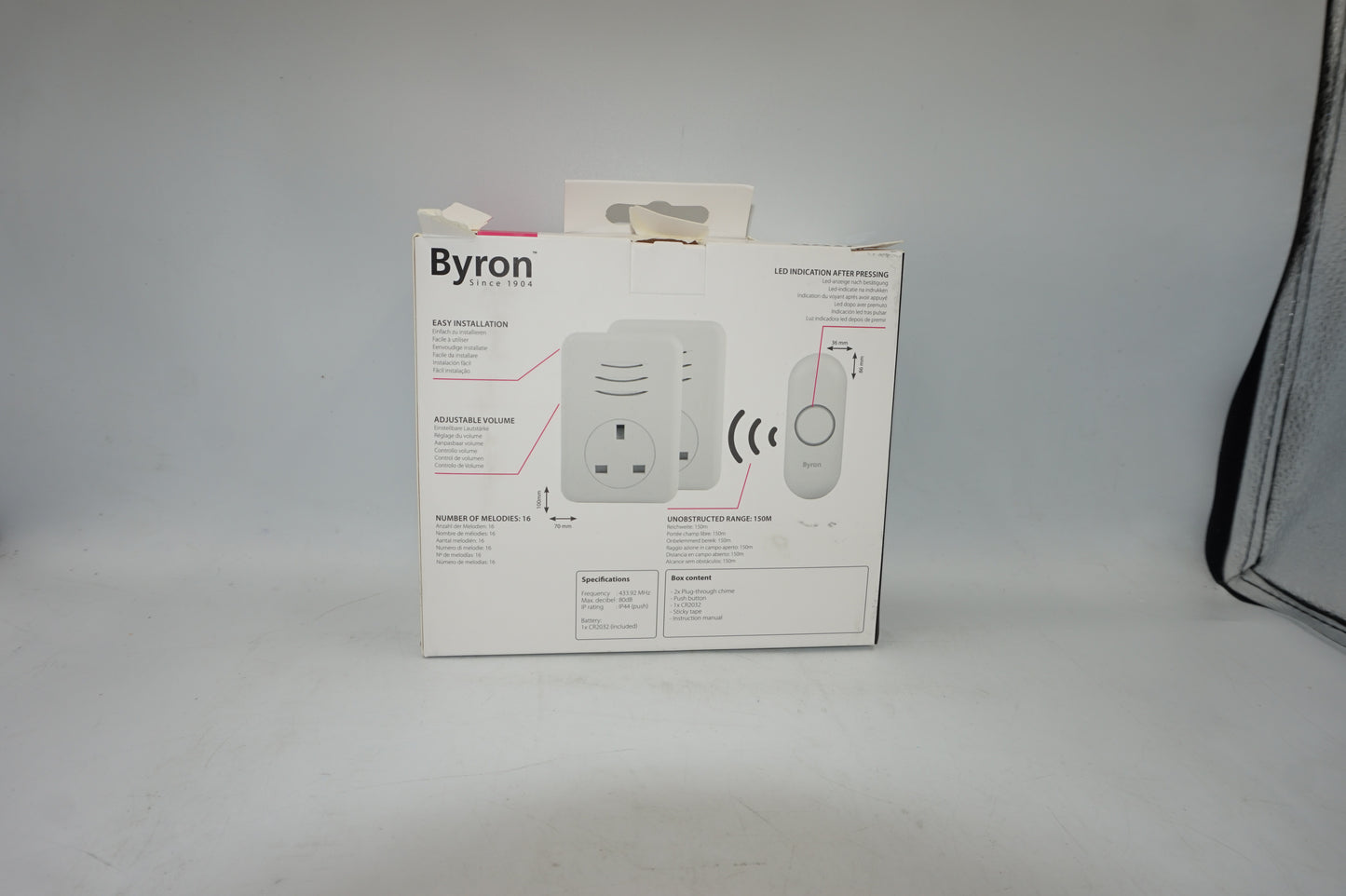 Byron twinpack wireless doorbell set