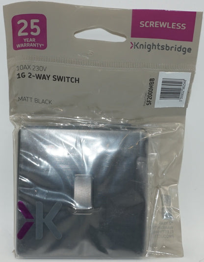 9 X Knightsbridge screwless 1G 2-way light switch