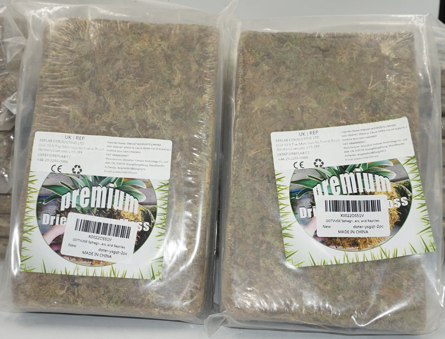 Job lot of 19 twin premium dried Forest moss approx 300G Per Pack