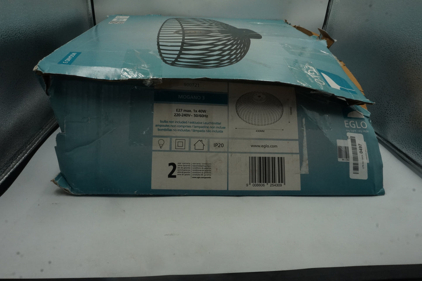 EGLO Mogano 3 steel ceiling light fixture