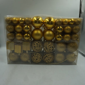 100pcs Christmas gold baubles ornaments