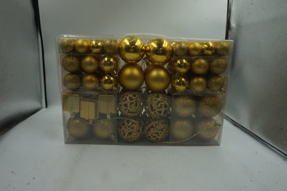 100pcs Christmas gold baubles ornaments