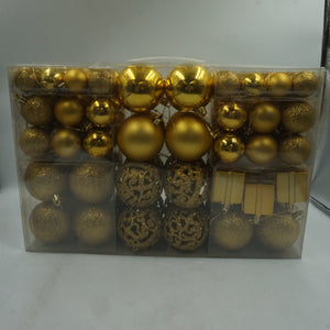 100pcs Christmas gold baubles ornaments