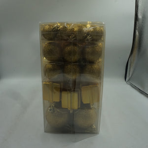 100pcs Christmas gold baubles ornaments