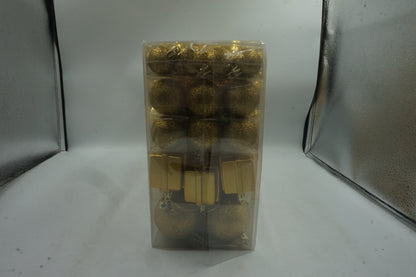 100pcs Christmas gold baubles ornaments