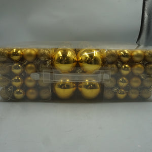 100pcs Christmas gold baubles ornaments