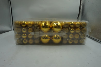 100pcs Christmas gold baubles ornaments