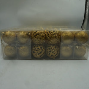 100pcs Christmas gold baubles ornaments