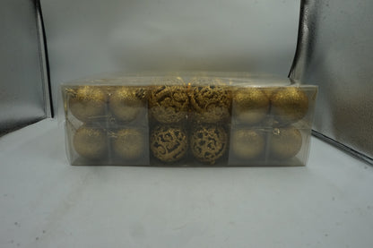 100pcs Christmas gold baubles ornaments