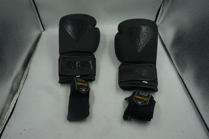 EVO fitness Maya diamond leather boxing gloves 14 Oz with hand wraps