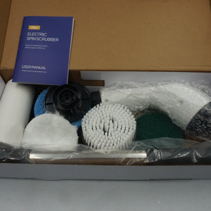 7 in 1 cordless electric spin scrubber with adjustable heads and arms