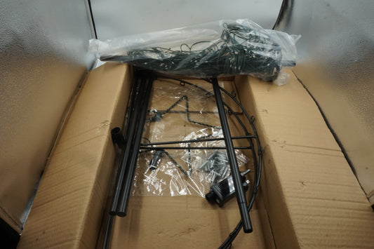 Metal cone shaped Christmas tree