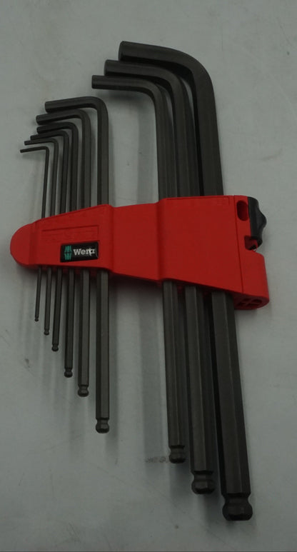 Wera 950/9 9 piece L-shaped hex-plus ball end key set