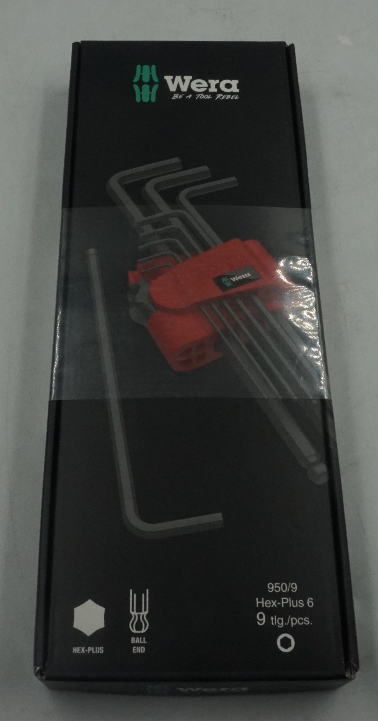 Wera 950/9 9 piece L-shaped hex-plus ball end key set