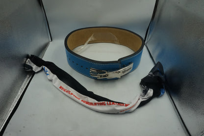 Medso large leather weightlifting powerlifting belt