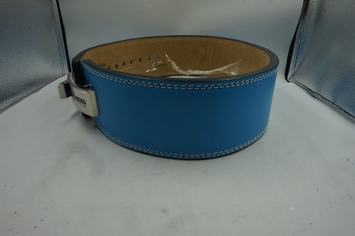 Medso large leather weightlifting powerlifting belt