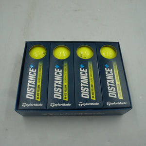 pack of 4 TaylorMade 12 golf balls distance plus Hi-Vis yellow