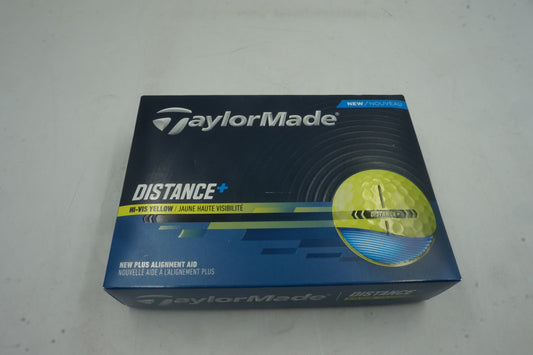 pack of 4 TaylorMade 12 golf balls distance plus Hi-Vis yellow