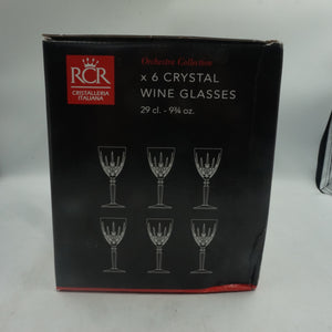 Pack of 6 RCR orchestra collection wine glasses 9 3/4 oz