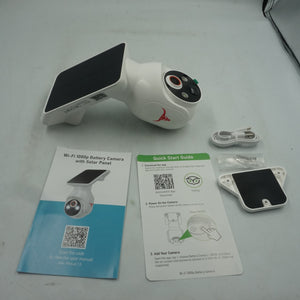 Wi-Fi 1080p battery camera with solar panel