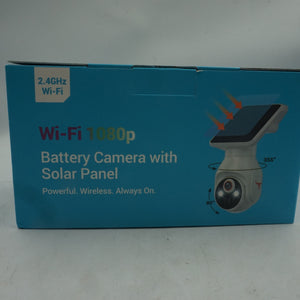 Wi-Fi 1080p battery camera with solar panel