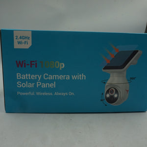 Wi-Fi 1080p battery camera with solar panel