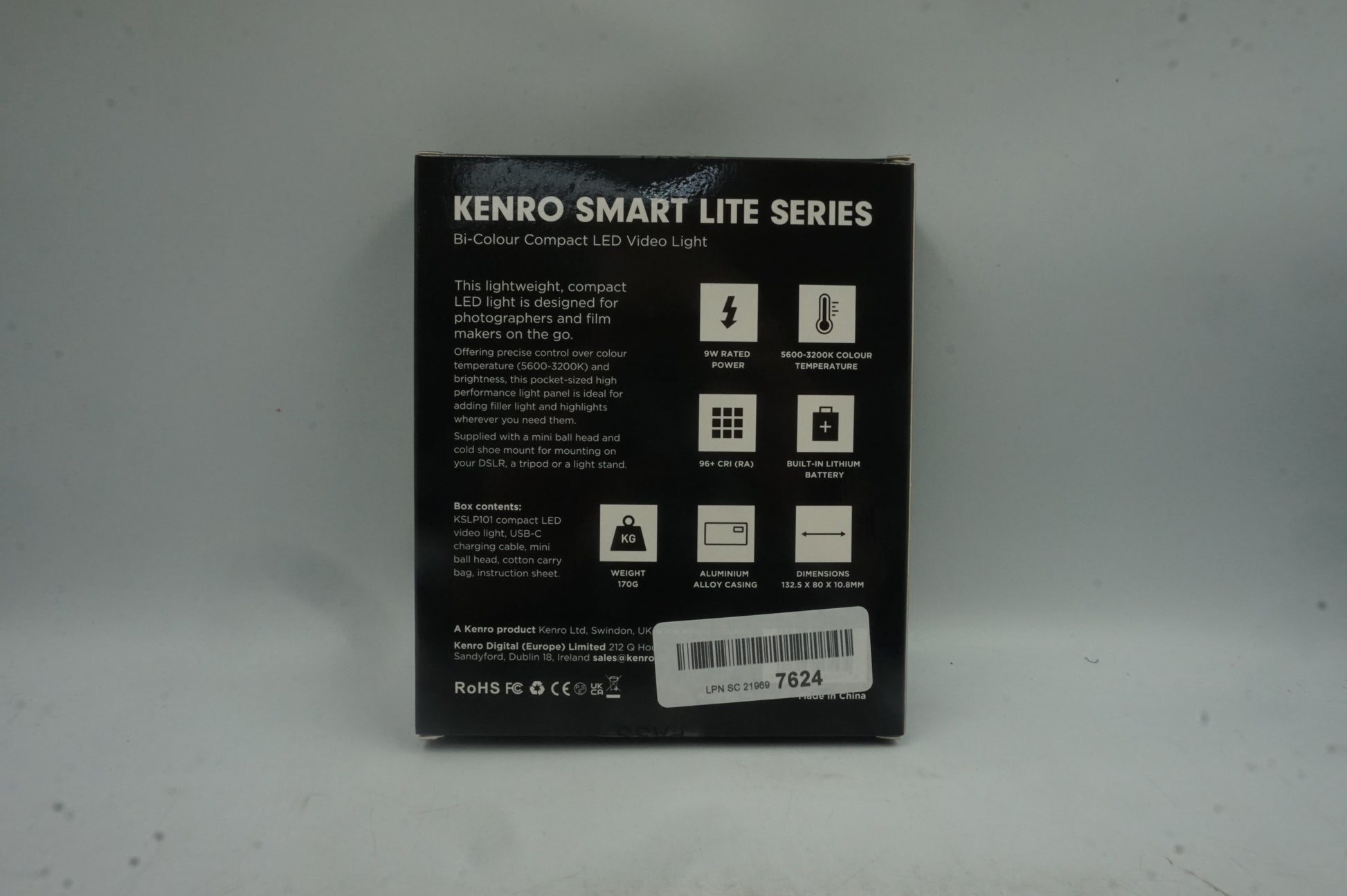 kenro smart lite bi-colour compact led video light