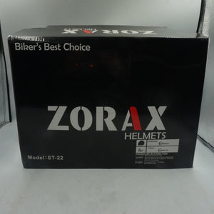 zorax full face motorbike helmet gloss black ZOR-819 model ST-22 size M