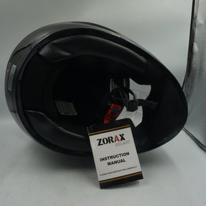 zorax full face motorbike helmet gloss black ZOR-819 model ST-22 size M