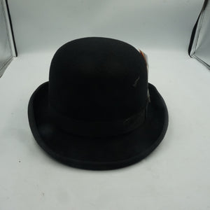 Maz London unisex classic hand made wool bowler hat size L